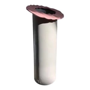 Masa Mami Pink Satin Glaze Memphis Style Squiggle Vase