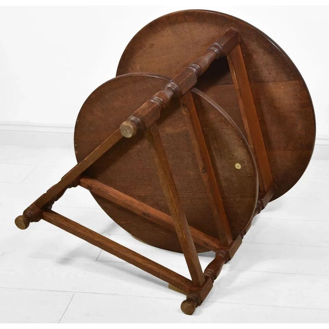 Antique Oak Occasional Cricket Type Table from Heal's, 1900s For Sale - Image 9 of 11