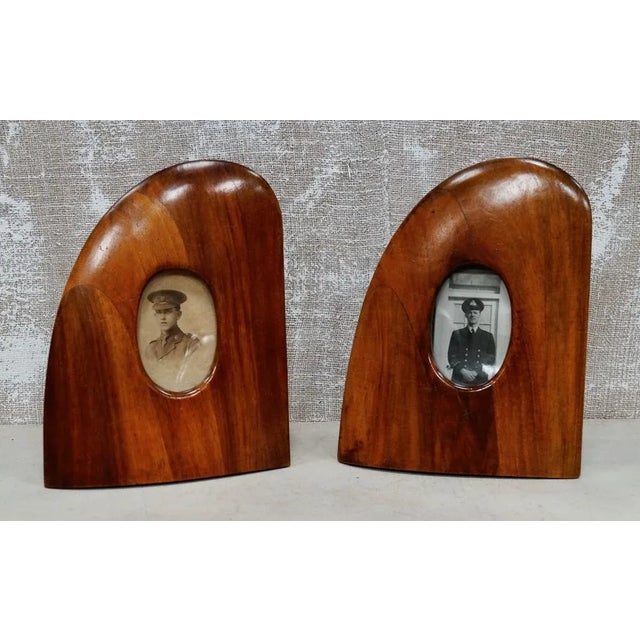 Brown WW1 Propeller Tip Photograph Frame For Sale - Image 8 of 9