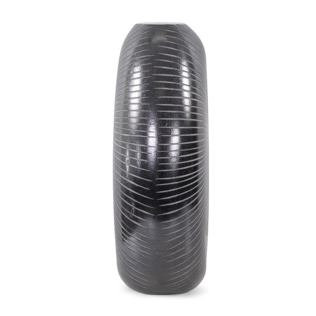 Glass Oxman Hypnotic Tall Glass Vase For Sale - Image 7 of 11