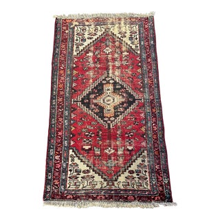 Antique Hand Knotted Persian Heriz Design Rug For Sale