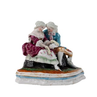 Porcelain Scene Inkwell the Paris, 1860s For Sale