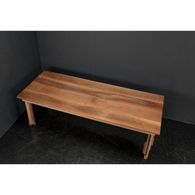 Brutalist Constructivist Table in Cherrywood by H.G. Patrick Pahl, 2008 For Sale - Image 9 of 18