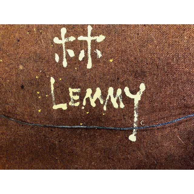Wood A Signed Mid-Century Glistening Abstract Painting of the Cosmos, by Lemmy For Sale - Image 7 of 7