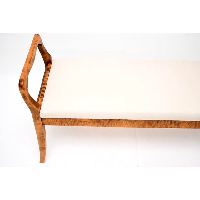 Brown Antique Swedish Satin Birch Duet Piano Stool, 1900 For Sale - Image 8 of 11