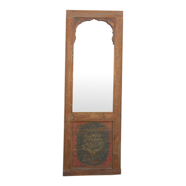 Tall Antique Indian Arched Mirror For Sale