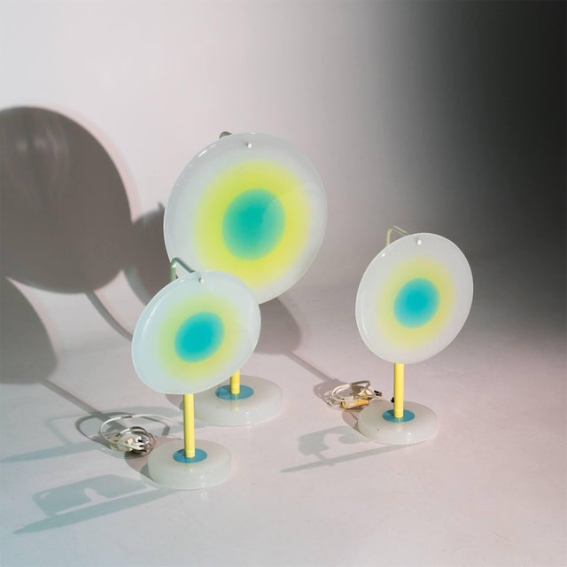 1970s Set of Three Italian Modernist Table Lamps For Sale - Image 11 of 18