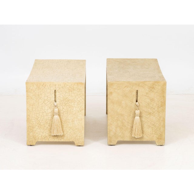 Thomas Pheasant for Baker Furniture Tassel Pagoda Benches, Pair For Sale In New York - Image 6 of 6