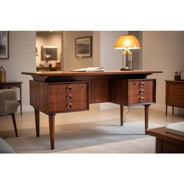 Vintage Danish Teak Desk, 1960s For Sale - Image 16 of 17