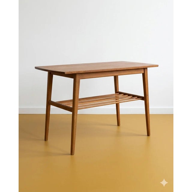 Danish Teak Coffee Table with Slatted Top, 1950s For Sale - Image 4 of 5