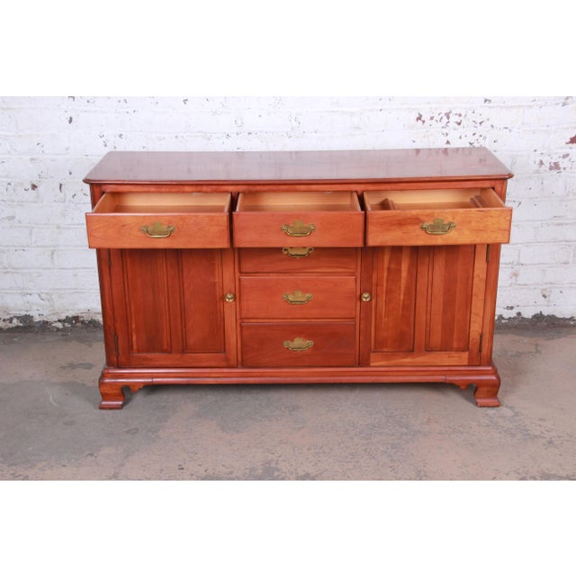 MidCentury Solid Cherry Wood Sideboard Credenza by Willet Chairish