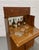 Mid Century Modern Teak Bar Cabinet | Mirrored Home Bar With Drop-Down Serving Surface, C. 1960’s For Sale - Image 4 of 14