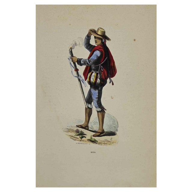 Auguste Wahlen, Metis, Lithograph, 1844 For Sale