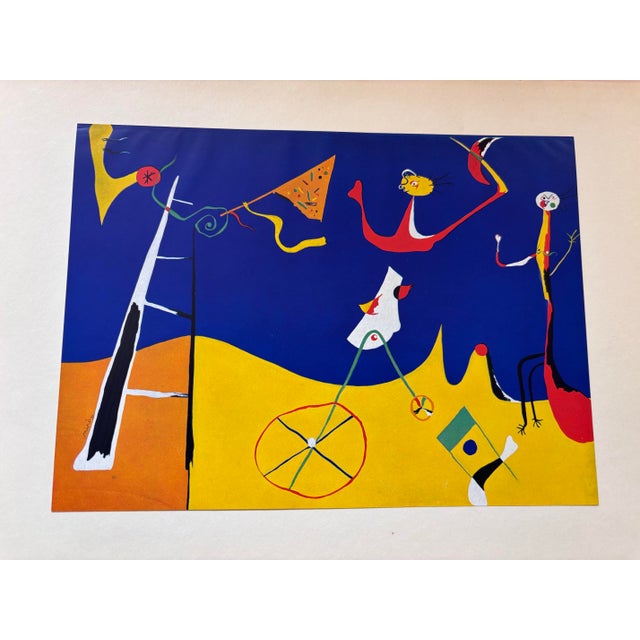 Abstract After Joan Miro, Circus. Limited Edition 1940s Chromolithograph Printed in Switzerland For Sale - Image 3 of 6