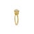 Cubic Zirconia Tulip Ring 14k Yellow Gold, Size 5 For Sale - Image 4 of 4