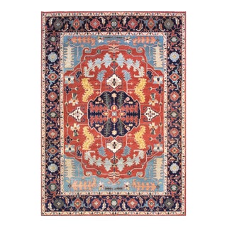 Pasargad Home Serapi Rust Wool Area Rug- 7' 9'' X 10' 1'' For Sale