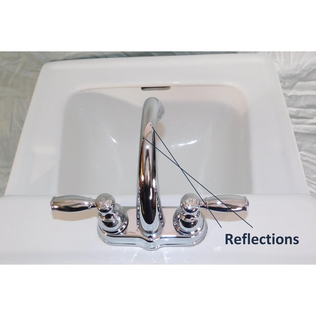 1963 Vintage Standard Sanitary Manufacturing Company Wall-Mounted Porcelain Sink For Sale - Image 11 of 17