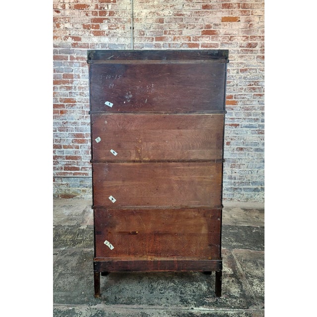 Antique Macey Mahogany Lawyer's Bookcase 4 Stacks-C1910s For Sale - Image 10 of 10