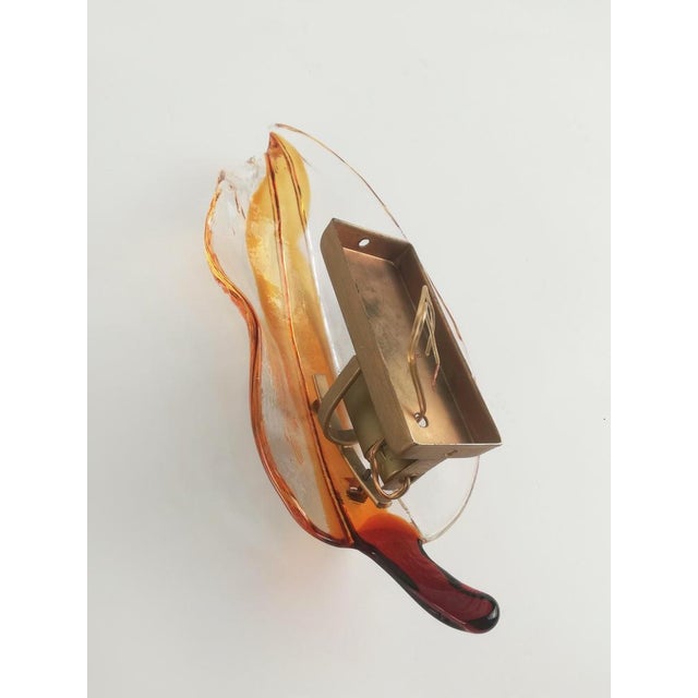 Leaf-Shaped Murano Glass Sconces from La Murrina, Italy, 1970s, Set of 3 For Sale - Image 9 of 18