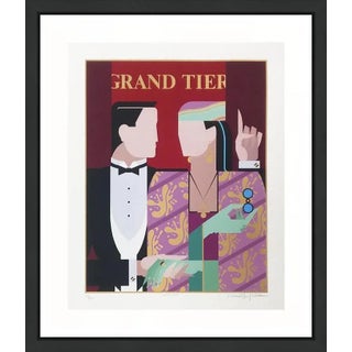 1980s Grand Tier Art Deco Revival Figurative Print by Giancarlo Impiglia For Sale