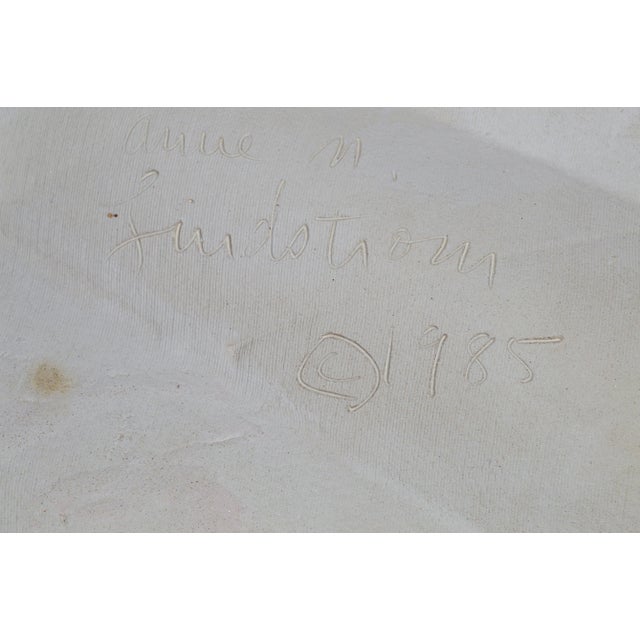 1980s Anne Lindstrom Postmodern Biomorphic Sculpture Ceramic Tile Wall Plaque Hanging For Sale In Cincinnati - Image 6 of 8