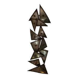 Vintage Mid Century Modern Art Brutalist Designer Wall Sculpture