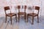1940s Art Deco Chairs in Beech and Walnut attributed to Thonet, Czech, 1940s, Set of 4 For Sale - Image 5 of 14
