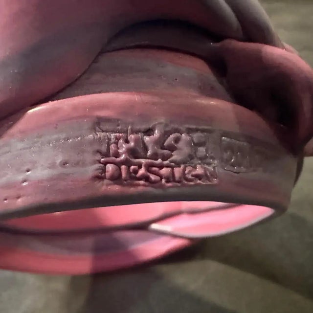 Rubber A Vintage 2016 Pink Rubber Bangle Bracelet by Gaetano Pesce for Corsi Design For Sale - Image 7 of 9