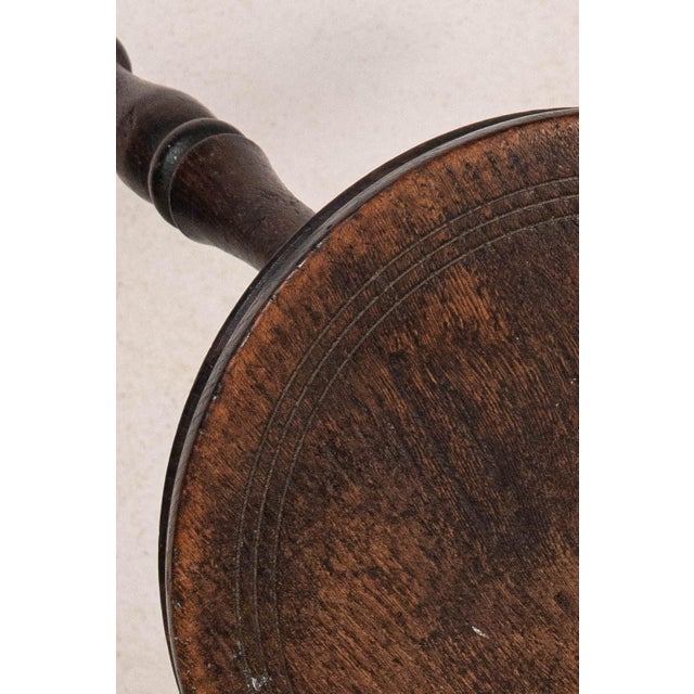 Antique French Oak Milking Stool For Sale - Image 4 of 5