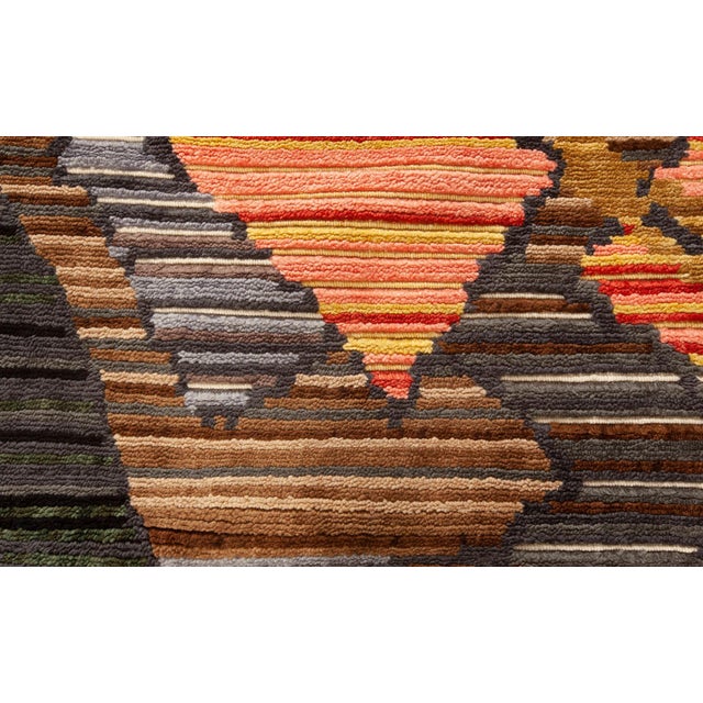Mustard Contemporary Sauron Textural Rug by Doris Leslie Blau For Sale - Image 8 of 9