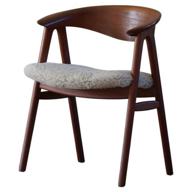 Mid-Century Danish Model 52 Armchair in Teak attributed to Erik Kirkegaard for Høng, 1960s For Sale - Image 12 of 12