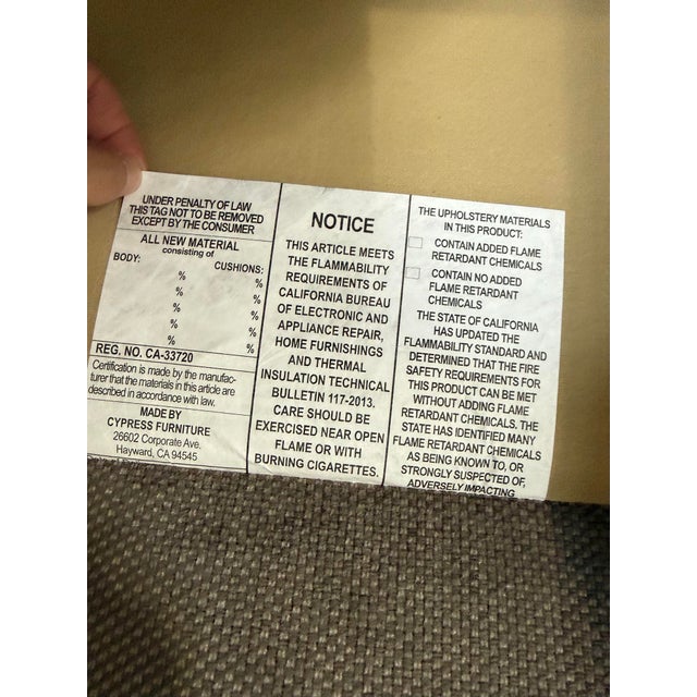 Cypress Furniture Sectional in Holly Hunt Fabric For Sale - Image 10 of 12