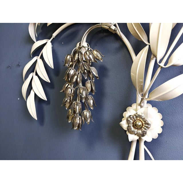 Gold Vintage Tulip Wall Lamp attributed to Hans Kögl, 1970s For Sale - Image 8 of 13