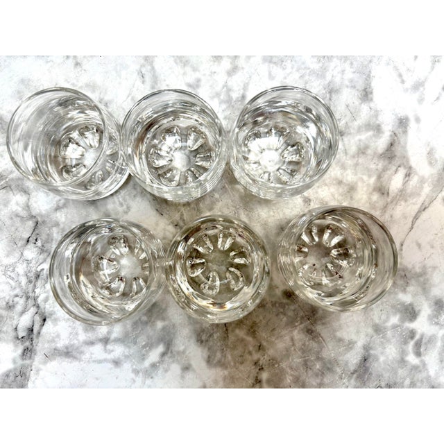 Glass Set of Six Barware Petite Vintage Shot Glasses For Sale - Image 7 of 10