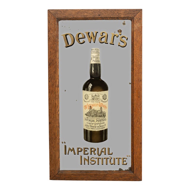 Dewars & Sons Old Liqueur Whisky Mirror, 1930s For Sale