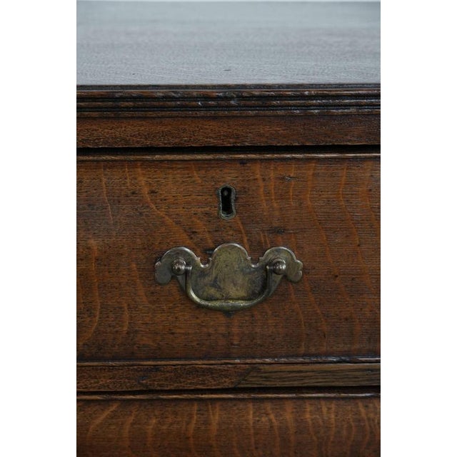 Antique English Oak Chest of Drawers, Late 18th Century For Sale - Image 15 of 16
