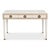 Art Deco Art Deco Shagreen Writing Desk in White with Brass Ring Pulls For Sale - Image 3 of 12