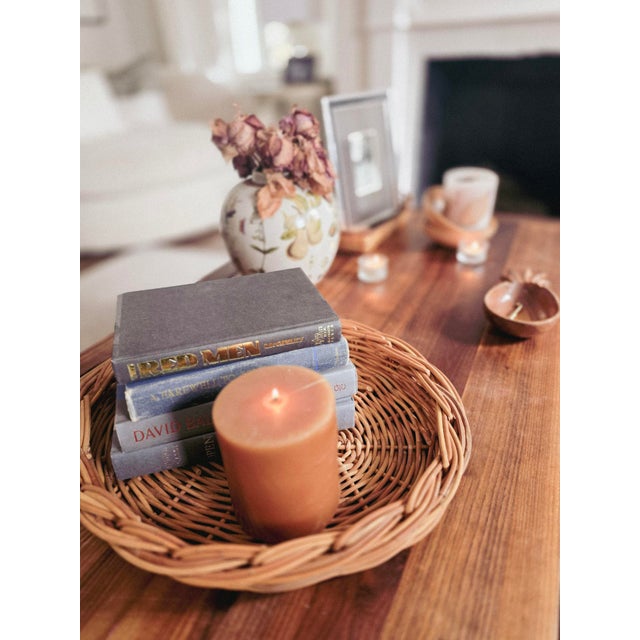 Curated in Bucks County, PA. 5-Piece set includes: (1x) Circular basket 17” x 15.5”, (1x) Rectangular two-toned basket 15”...