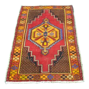 Vintage Turkish Anatolian Multicolor Handmade Rug