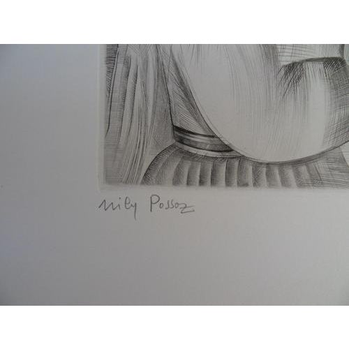 Mily Possoz, The Domino Player, Original Signed Engraving For Sale - Image 6 of 8