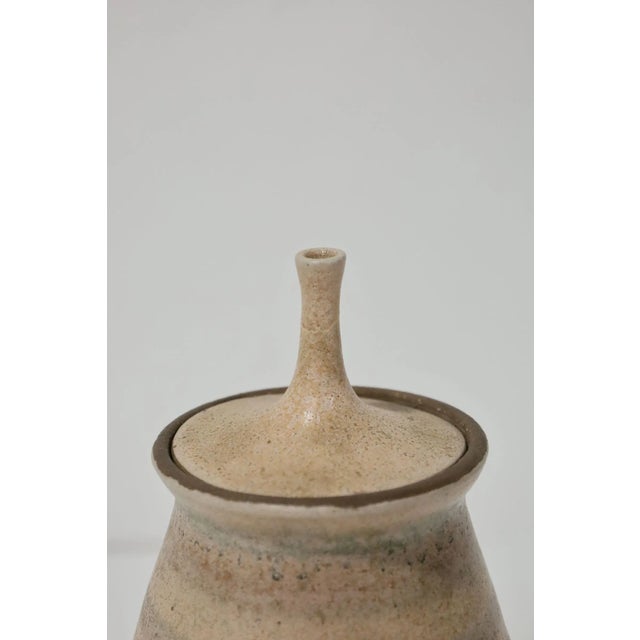 Clyde Burt Vintage Clyde Burt Ceramic Vase With Lid For Sale - Image 4 of 7