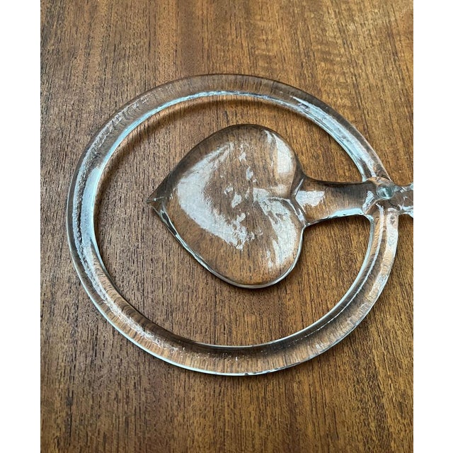 Kosta Boda Vintage Swedish Heart Window Decoration in Glass by Bertil Vallien for Kosta Boda, 1970s For Sale - Image 4 of 15