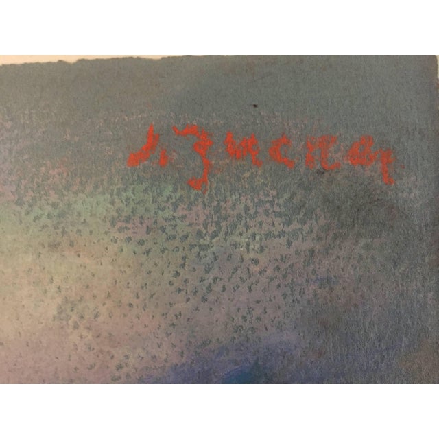 Modern Jacques (Jakub) Zucker, Beach Scene Pastel Drawing Polish Ecole D'Paris, WPA, Bezalel Artist, c.1930s For Sale - Image 3 of 4