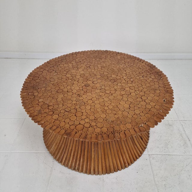 Sheaf of Wheat Bamboo Coffee Table attributed to McGuire, USA, 1970s For Sale - Image 16 of 18