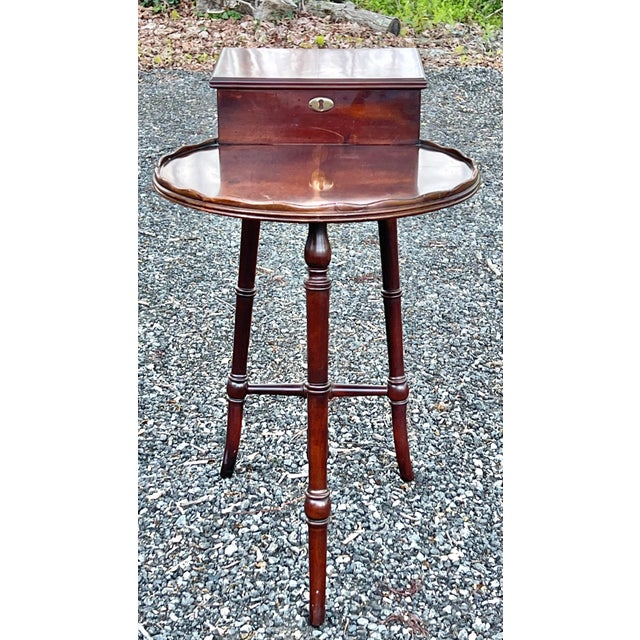 Hekman Furniture Unique Hekman Furniture Yew Wood Accent Table For Sale - Image 4 of 10