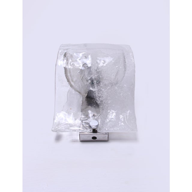 Glass Large Murano Glass Wall Sconce from Mazzega, 1960s For Sale - Image 7 of 18
