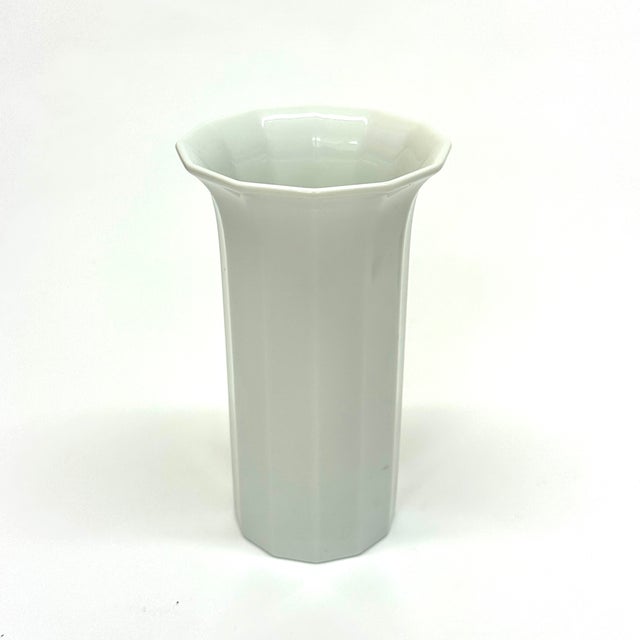 Mid-Century Modern Fine White Porcelain Vase Curation, Multiple West German Makers - Group of 5 For Sale - Image 3 of 12