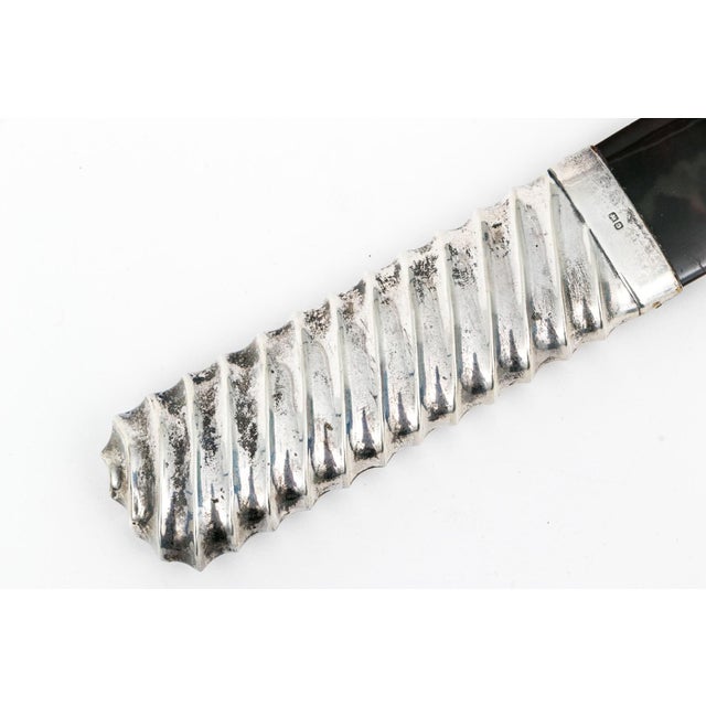 19th Century Antique Sterling Silver Mounted Faux Tortoiseshell Page Turners For Sale - Image 5 of 7
