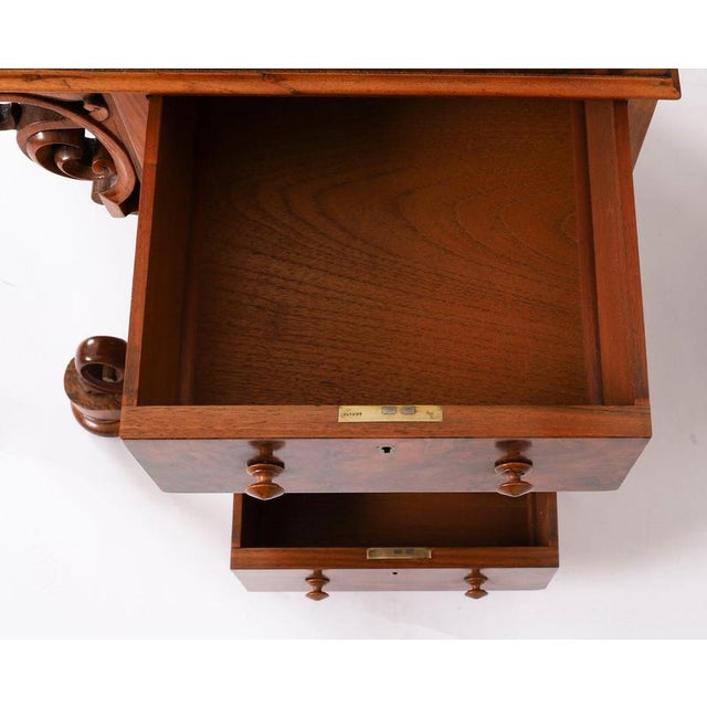 Antique 19th Century Victorian Burr Walnut Pop Up Davenport Desk, 1860s For Sale - Image 13 of 18