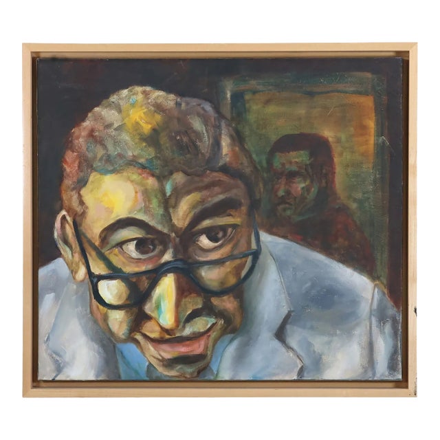 Portrait in the Style of David Hockney (1990s) For Sale